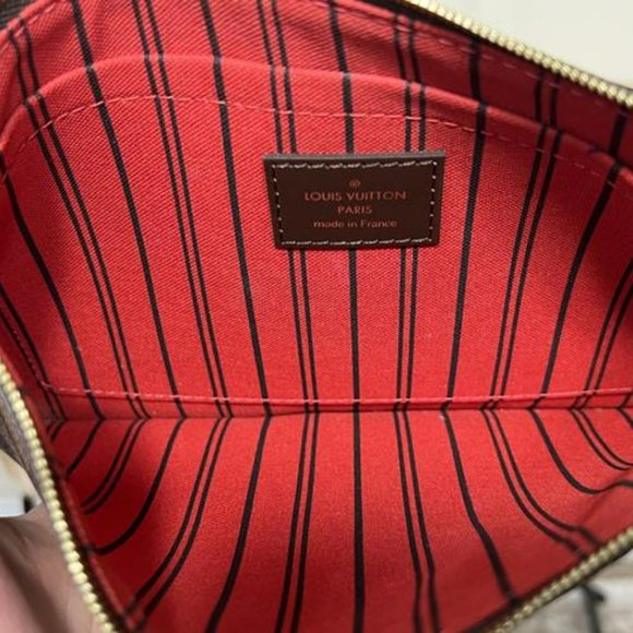 Louis Vuitton Neverfull Gm Pouch Brown Coated Canvas Wristlet - Picture 10 of 10